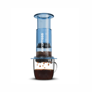 AeroPress Coffee Maker Clear Blue