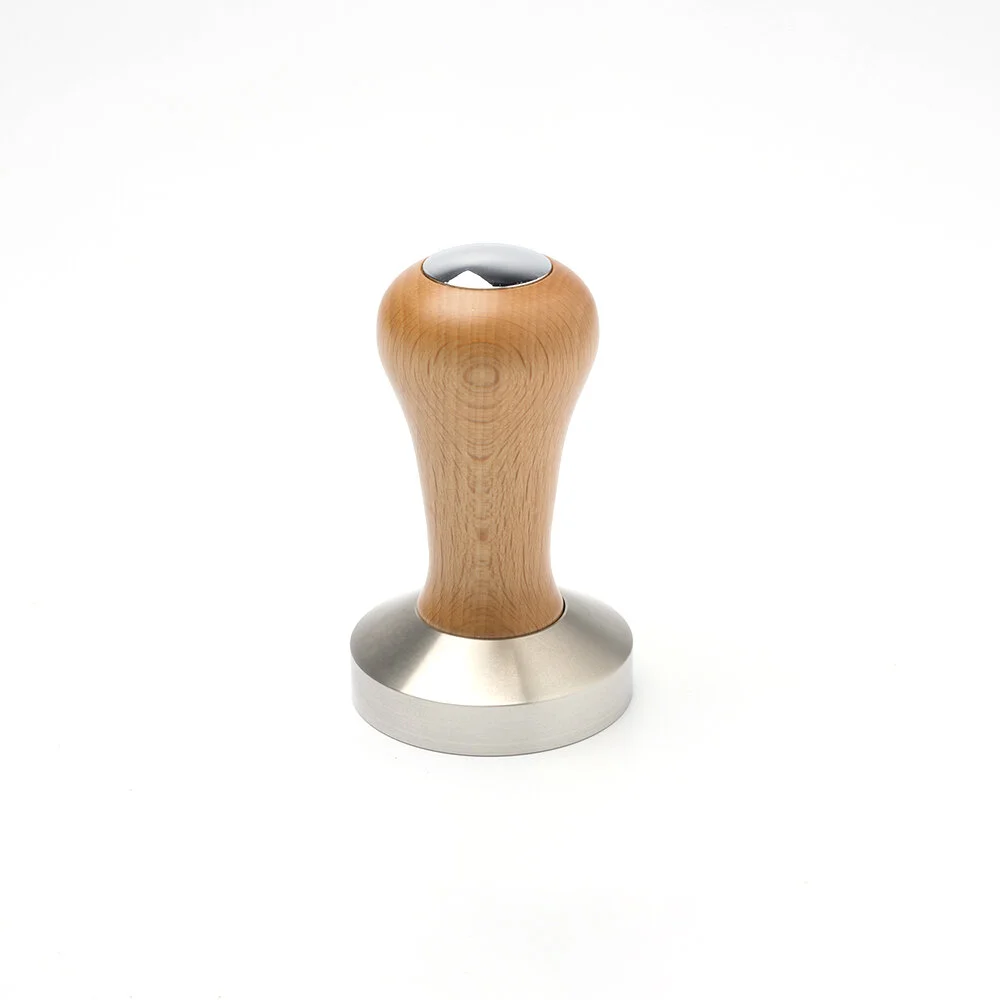 Tamper Natural Wood Flat Base 58mm